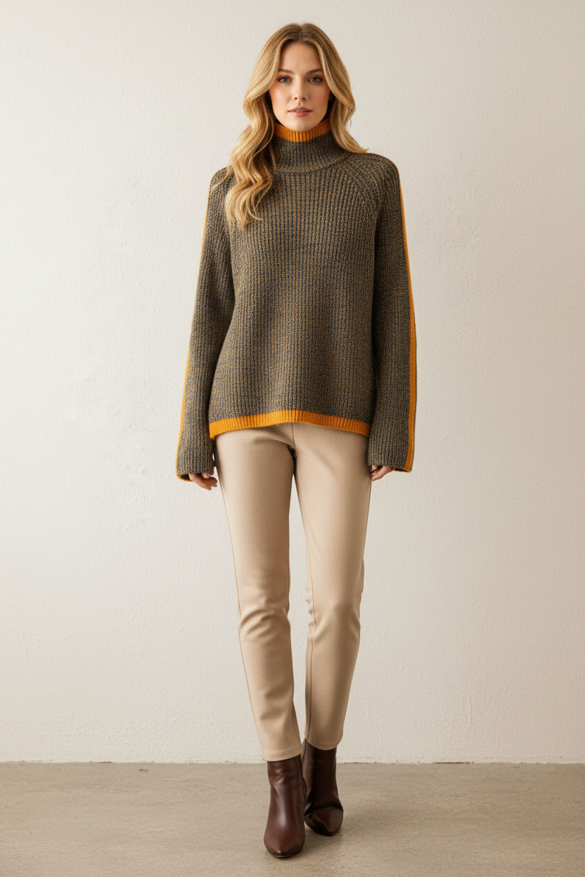 Ribbed Turtleneck Jumper