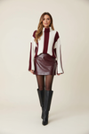 Striped Turtleneck Sweater With Long Sleeves