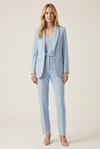 Structured Two Piece Womens Blazer Set with Straight Leg Fit