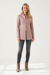 Textured Womens Blazer Jacket with Notched Collar Fit