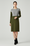 Relaxed Long Sleeve Dress with Structured Finish