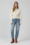Button Front Knit Cardigan with Round Neck Shape