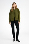 Women’s Structured Bomber Jacket with Close-Fit Profile