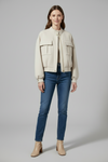 Women’s Zip-Front Bomber Jacket with Functional Pockets