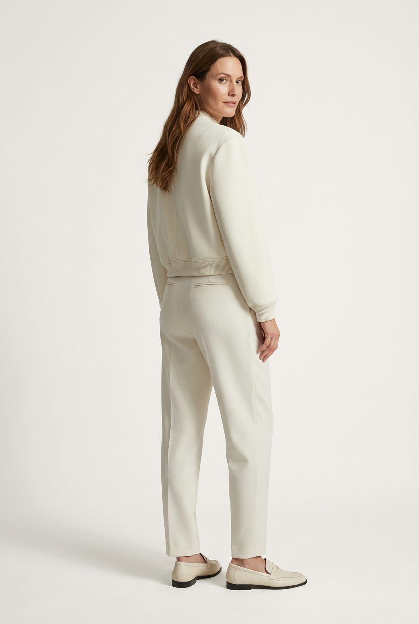 Structured Womens Sleeveless Jacket with Zip Front Fit
