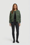Padded Womens Jacket with High Neck and Zip Front Fit