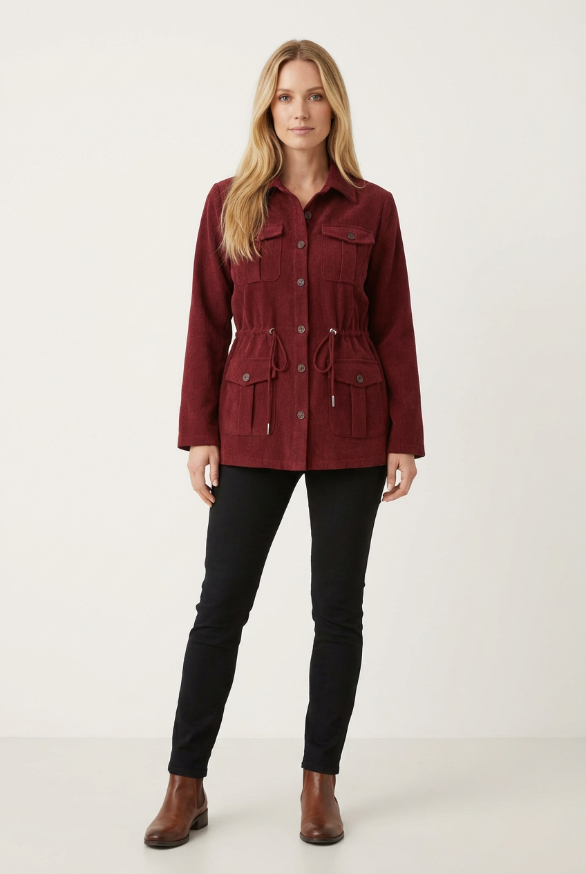 Women’s Structured Corduroy Layer with Adjustable Waist