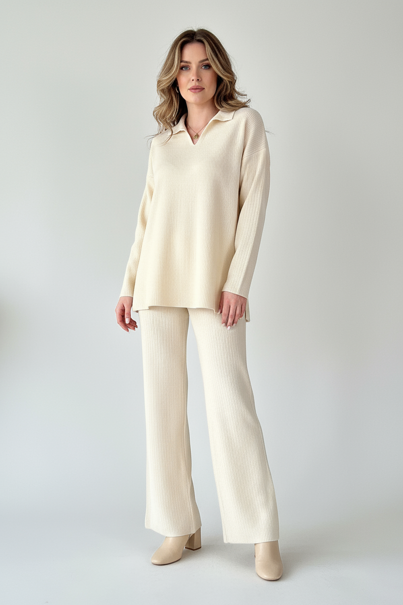 Casual Knitwear Set Women Relaxed Comfort Style