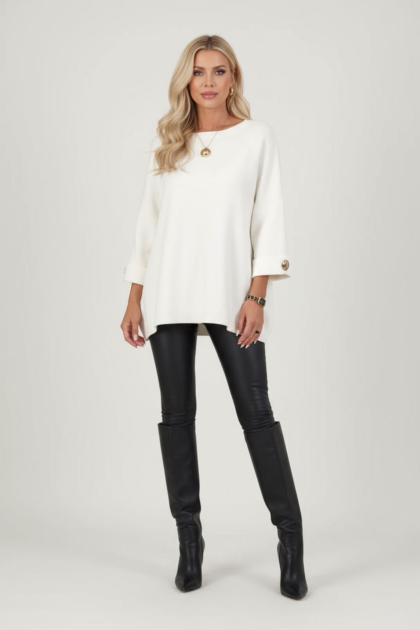 Knit Blouse Women Elegant Silhouette and All Day Comfort