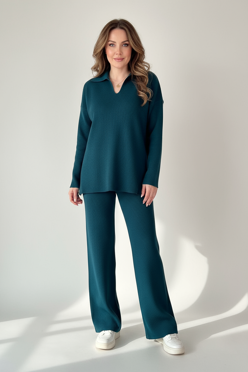 Casual Knitwear Set Women Relaxed Comfort Style