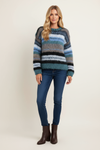 Striped Knit Sweater Women Timeless Style with Relaxed Fit