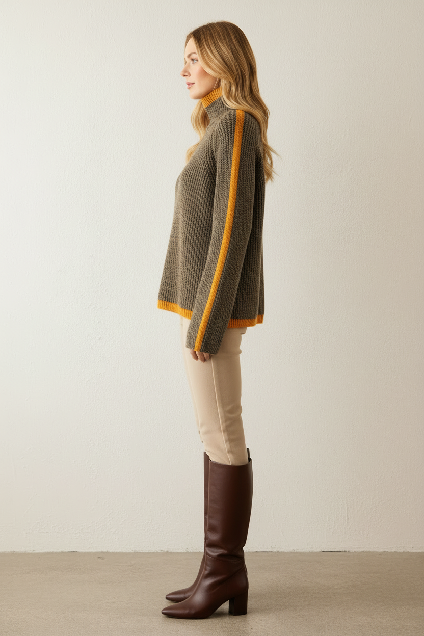 Ribbed Turtleneck Jumper