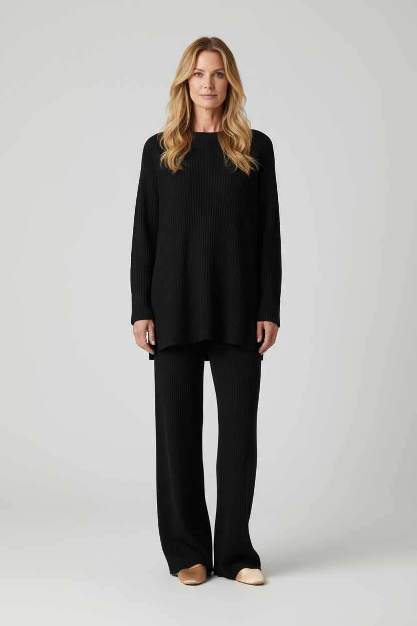 Two Piece Lounge Set Women Relaxed Fit Minimalist Style
