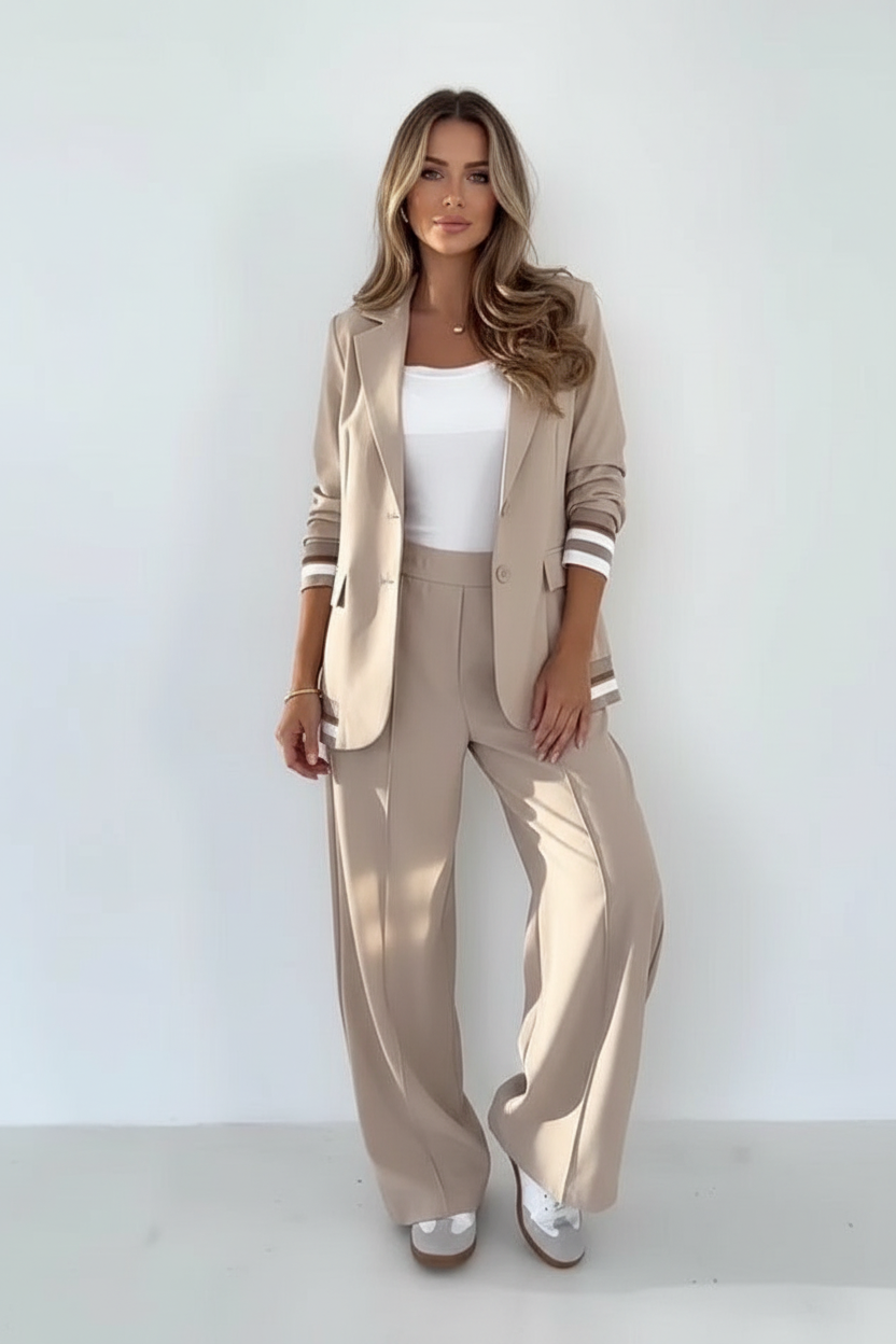 Sport Tailored Co Ord Set with Blazer and Wide Leg Trousers