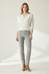 Knit Crossover Jumper with Soft Texture and Relaxed Fit