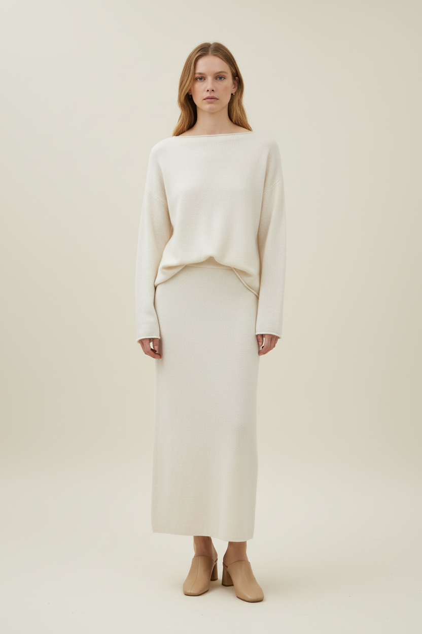 Relaxed Knit Pullover with Minimal Silhouette