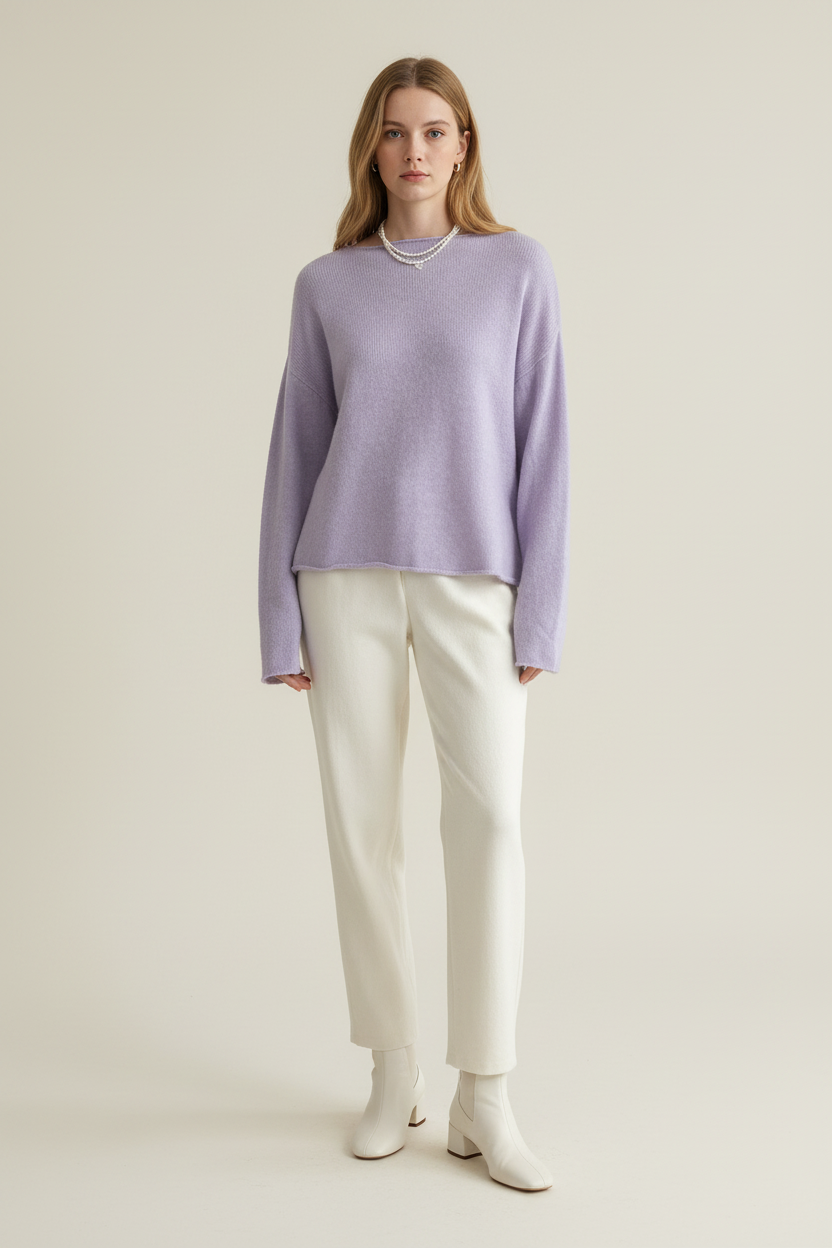 Relaxed Knit Pullover with Minimal Silhouette