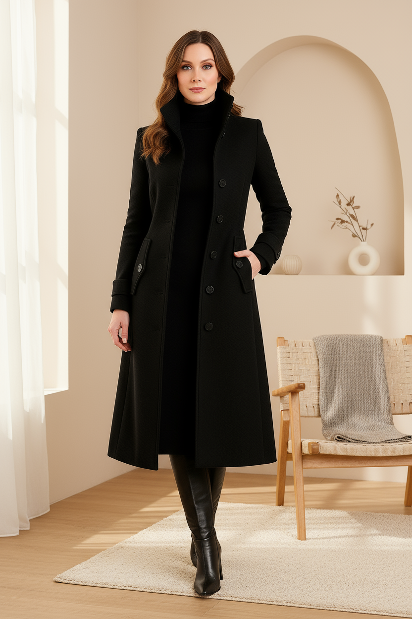 High-Neck Coat – Functional Outerwear