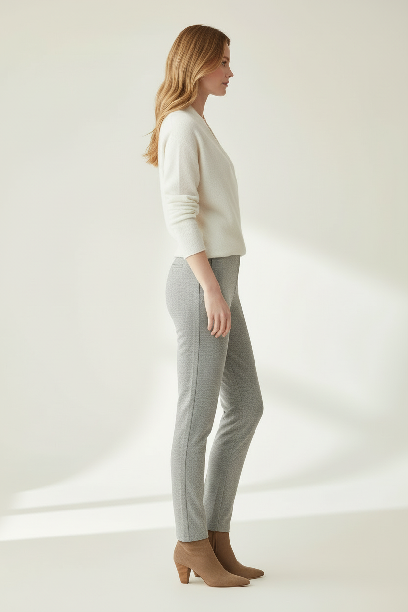 Knit Crossover Jumper with Soft Texture and Relaxed Fit