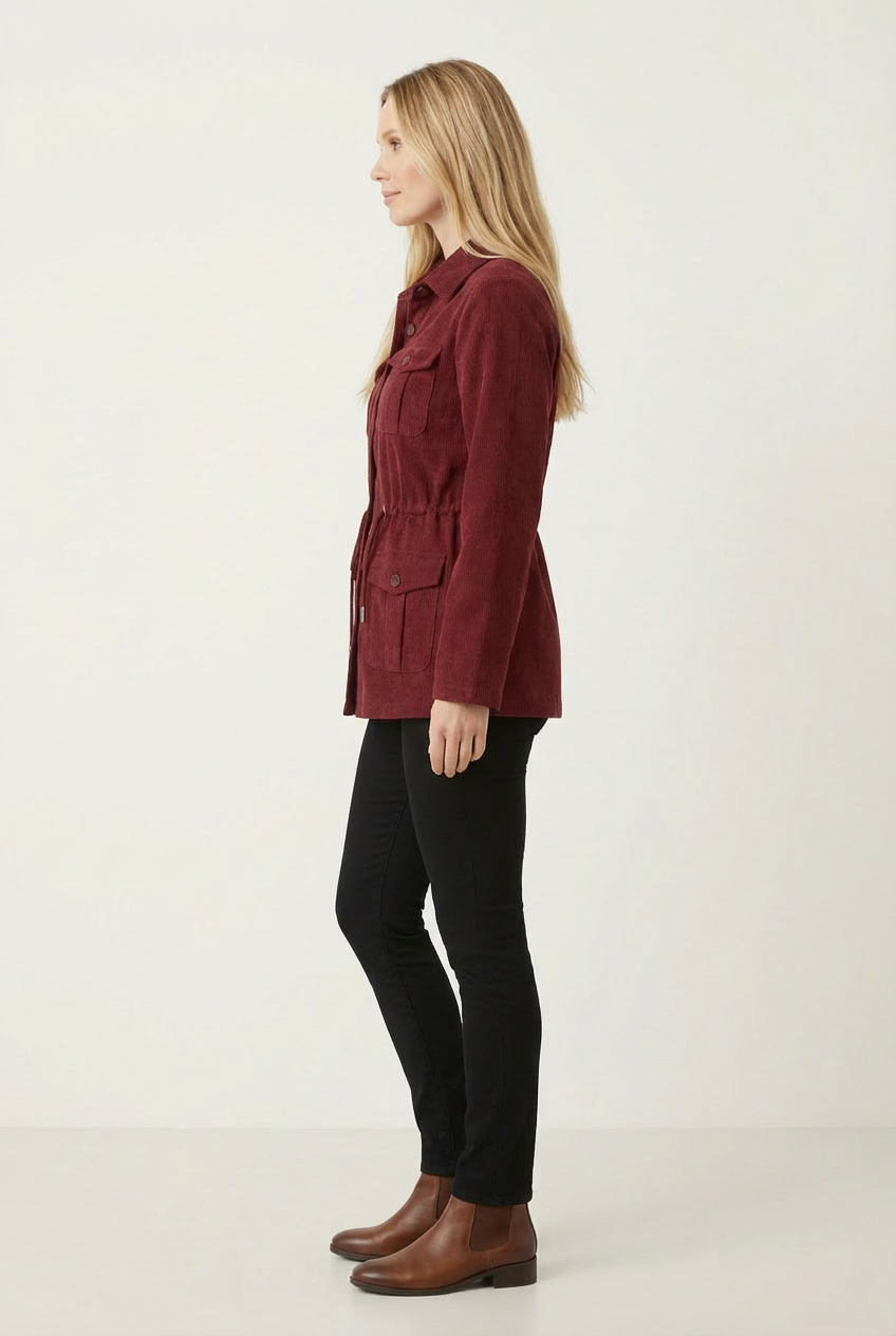 Women’s Structured Corduroy Layer with Adjustable Waist