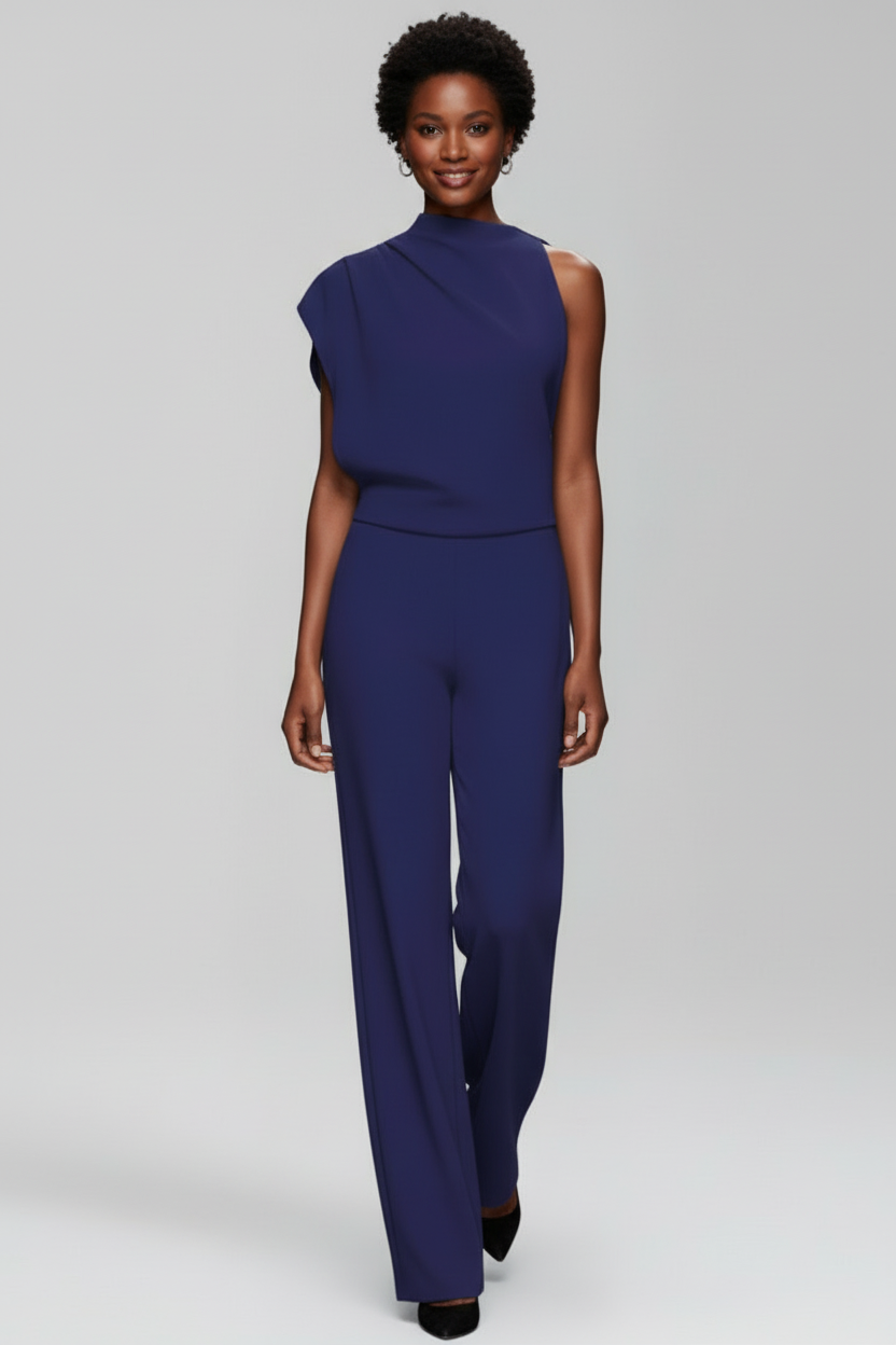 Sleeveless Wide Leg Jumpsuit with Straight Silhouette