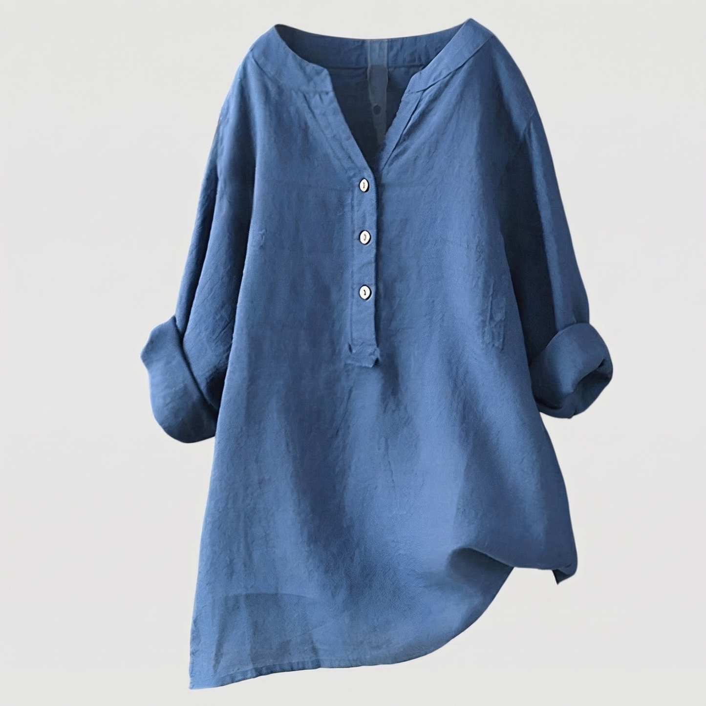 V Neck Button-Down Shirt