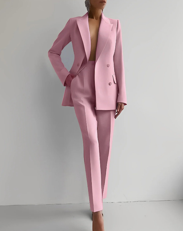 Women's Tailored Blazer and Slim-Leg Trousers Set