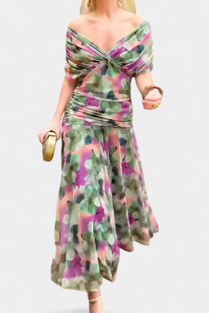 Elegant Pleated Maxi Dress
