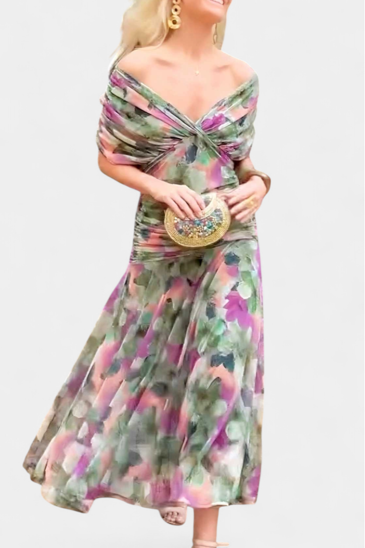 Elegant Pleated Maxi Dress