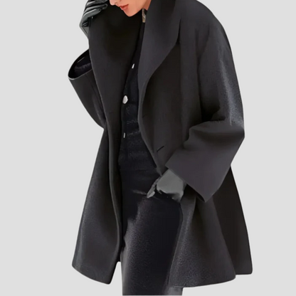 Women's Oversized Wide Collar Coat With Side Pockets