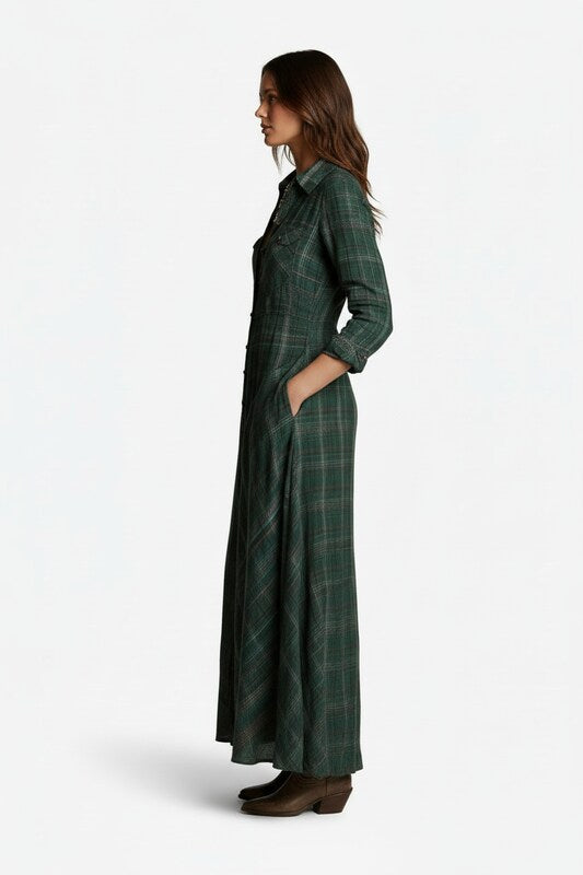 Minimalist Collar Dress with Clean Lines