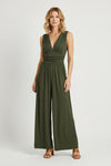 Sleeveless Wide Leg Jumpsuit with Defined Waist