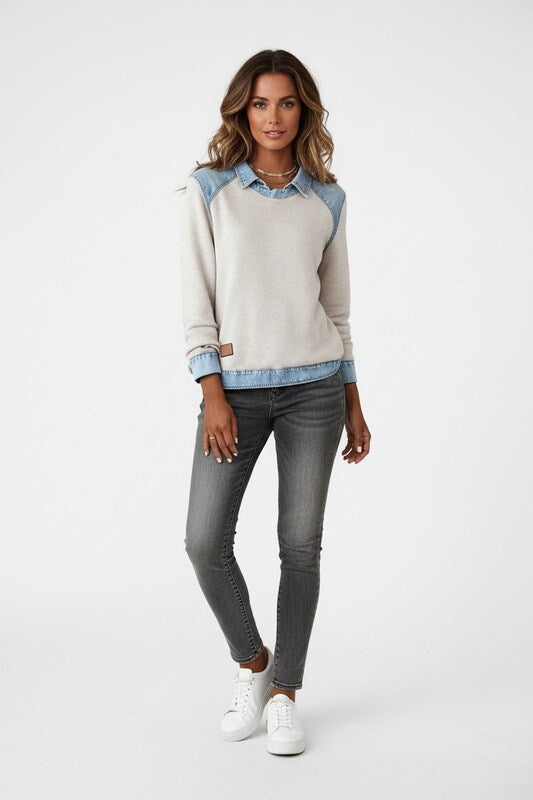 Long Sleeve Top with Modern Minimalist Fit