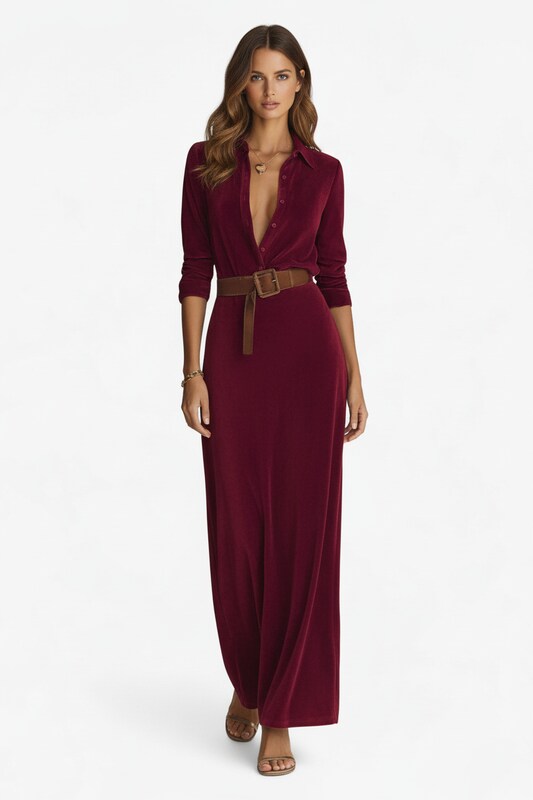 Minimalist Maxi Dress with Flowing Silhouette