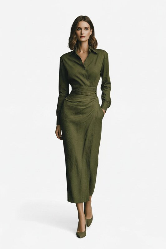Sophisticated Wrap Dress with Flattering Silhouette