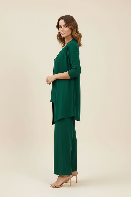 Three Piece Top and Pants Set with Relaxed Fit