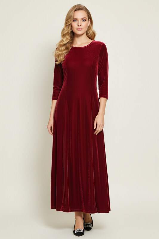 Elegant A Line Dress with Scoop Neckline