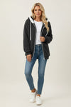Zip Up Sherpa Hoodie with Relaxed Fit