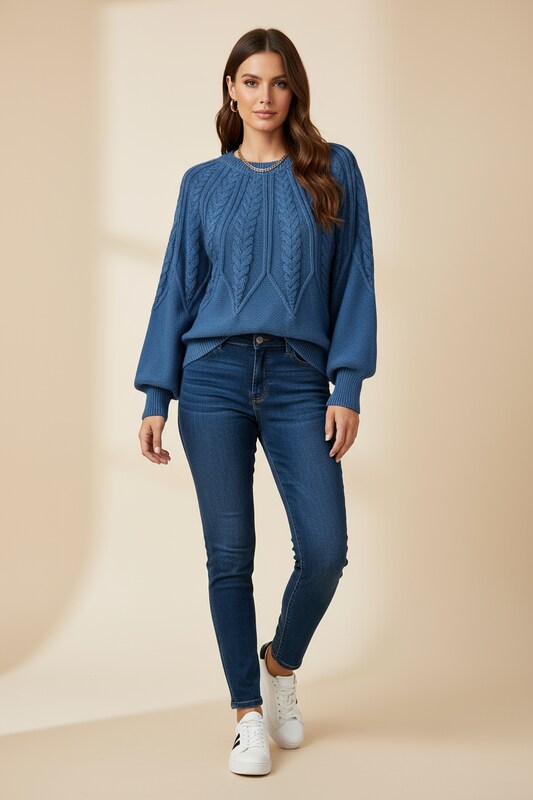 Cable Knit Pullover Sweater Timeless Elegance