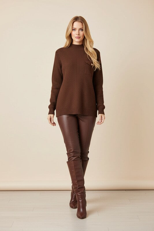 Elegant Knit Pullover with Classic Silhouette