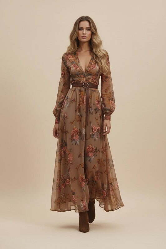 Bohemian Floral Maxi Dress