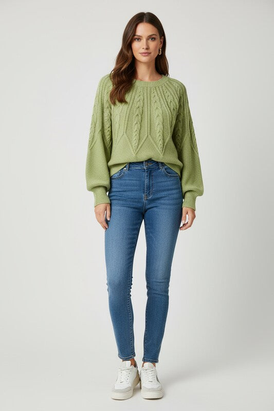 Cable Knit Pullover Sweater Timeless Elegance