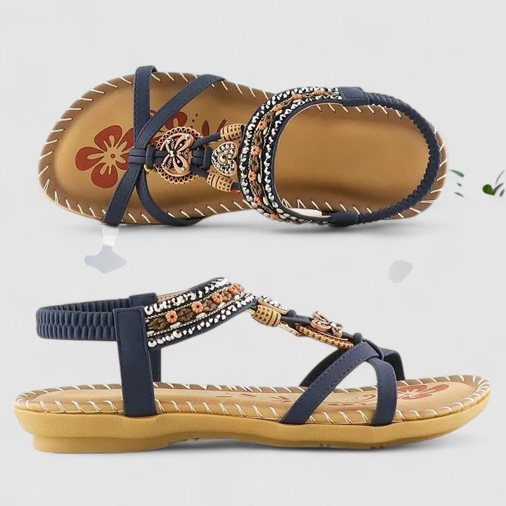 Open Toe Sandals With Secure Heel Cap