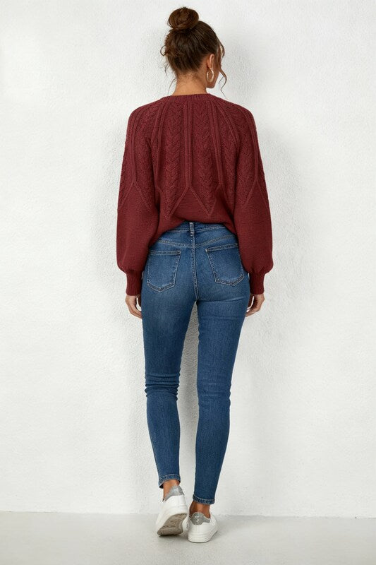 Cable Knit Pullover Sweater Timeless Elegance