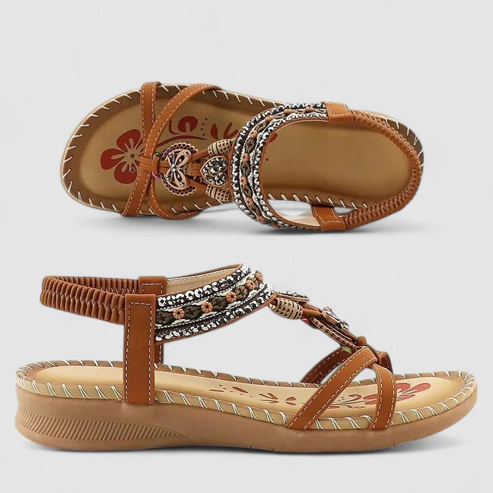 Open Toe Sandals With Secure Heel Cap