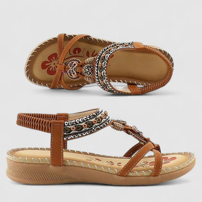 Open Toe Sandals With Secure Heel Cap