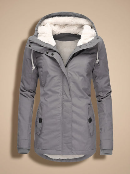 Women's Sherpa-Lined Hooded Winter Jacket