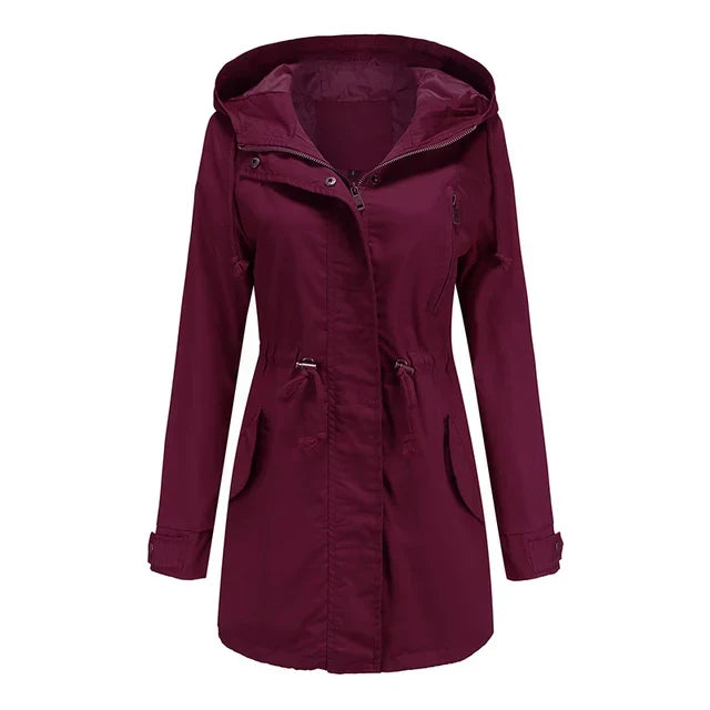 Women's Longline Hooded Utility Jacket