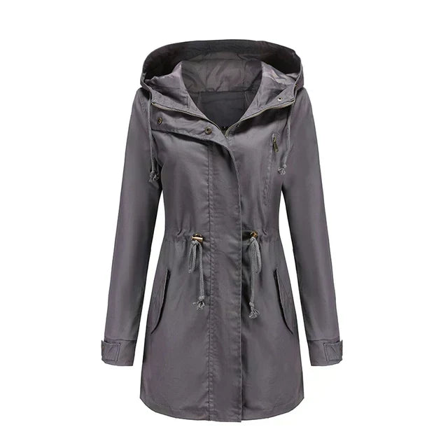 Women's Longline Hooded Utility Jacket