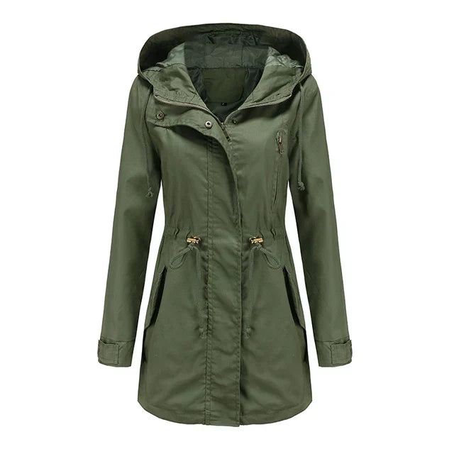 Women's Longline Hooded Utility Jacket